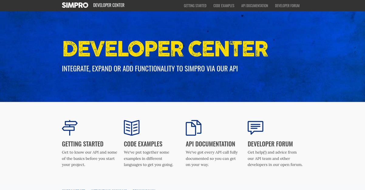 Simpro Homepage