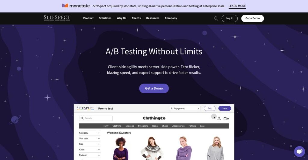 SiteSpect Homepage