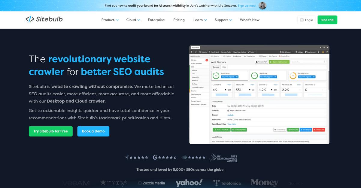 Sitebulb Homepage