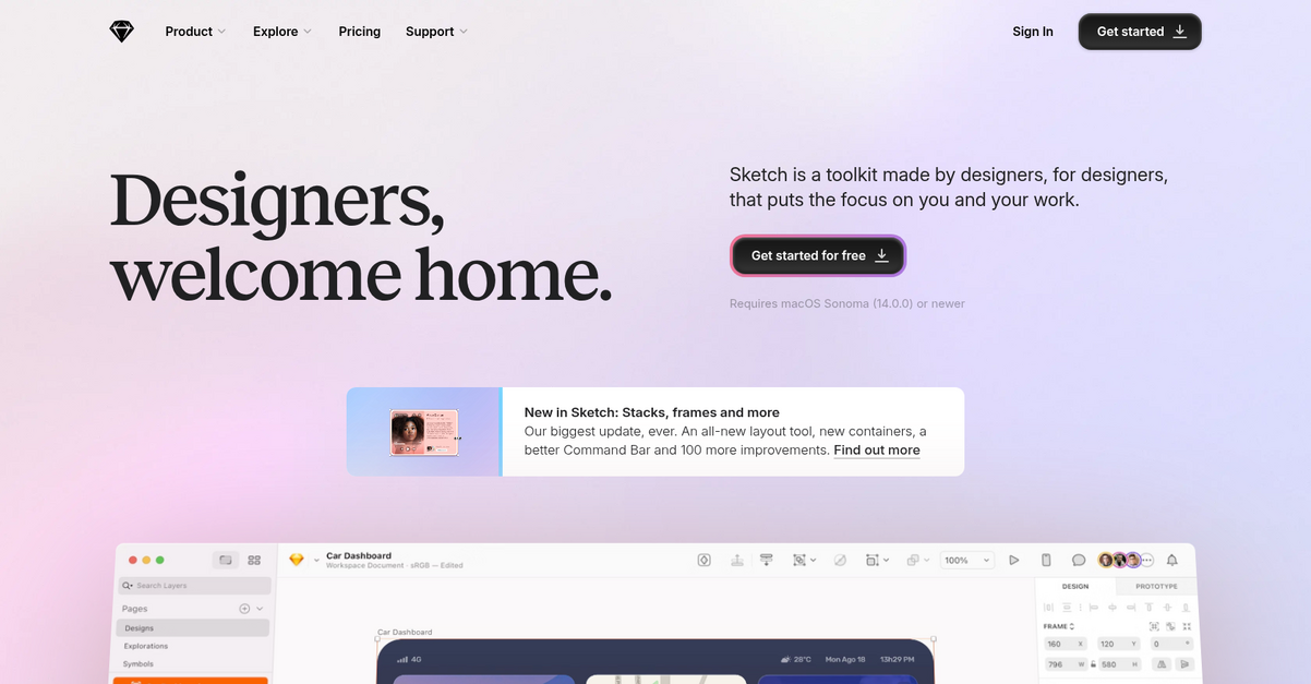 Sketch Homepage
