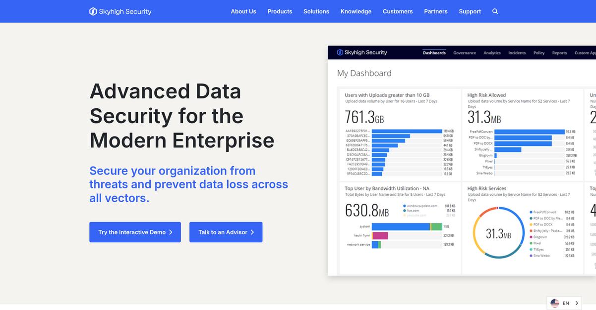 Skyhigh Security Homepage