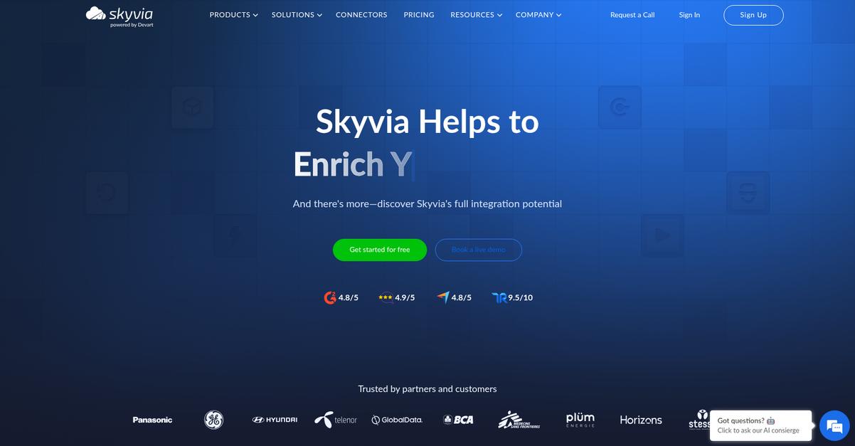 Skyvia Homepage