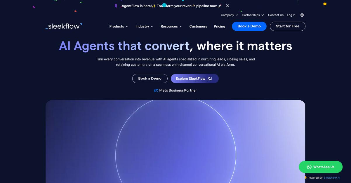 Sleek Flow Homepage