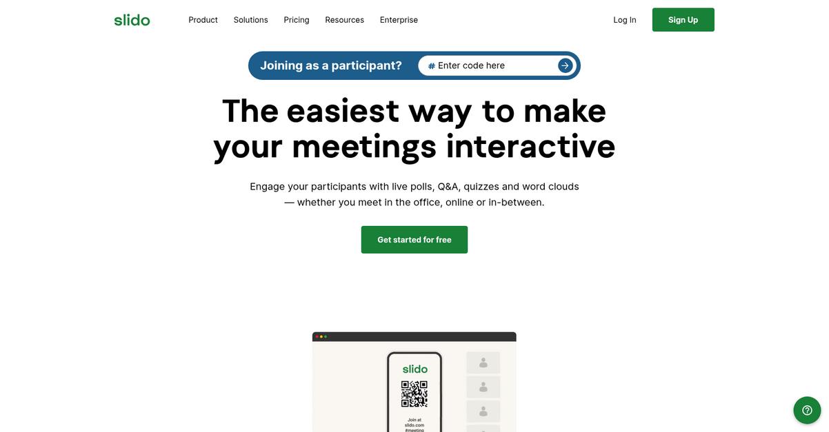 Slido Homepage