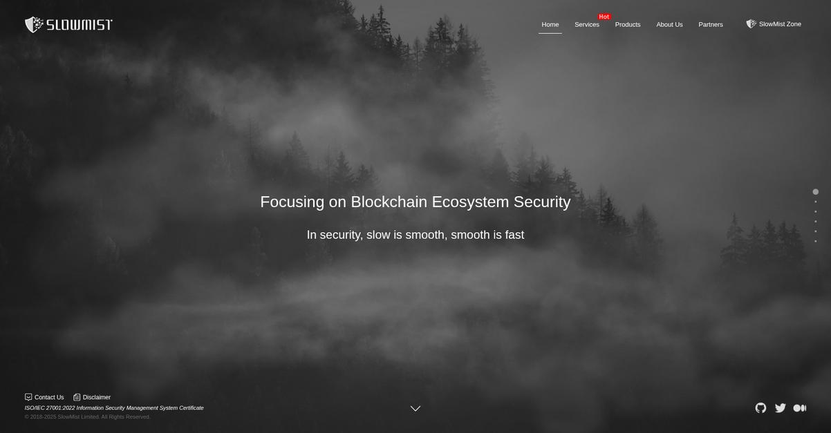 Slow Mist Homepage