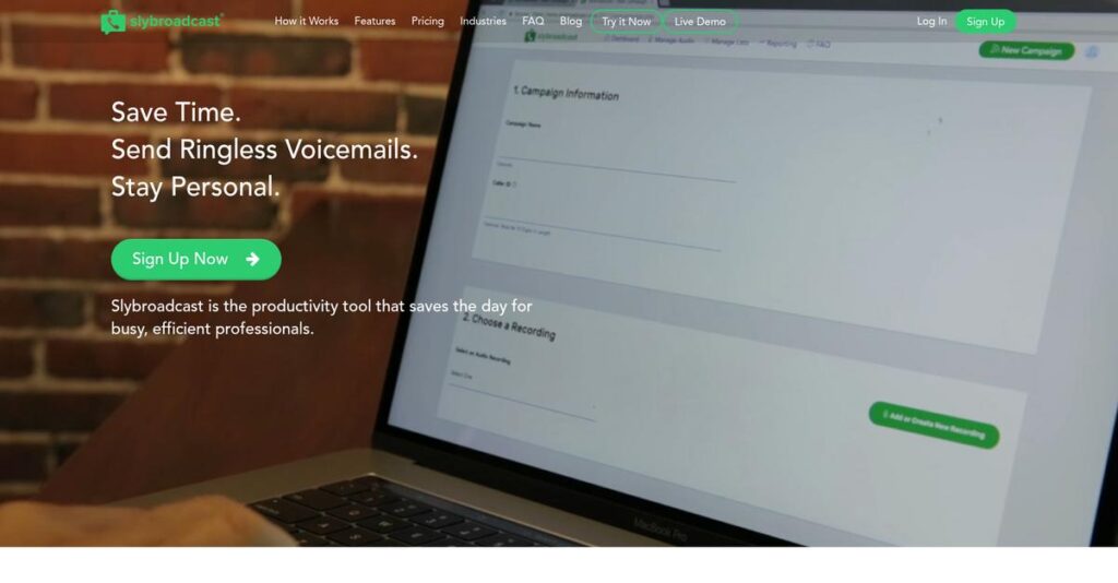Slybroadcast Homepage