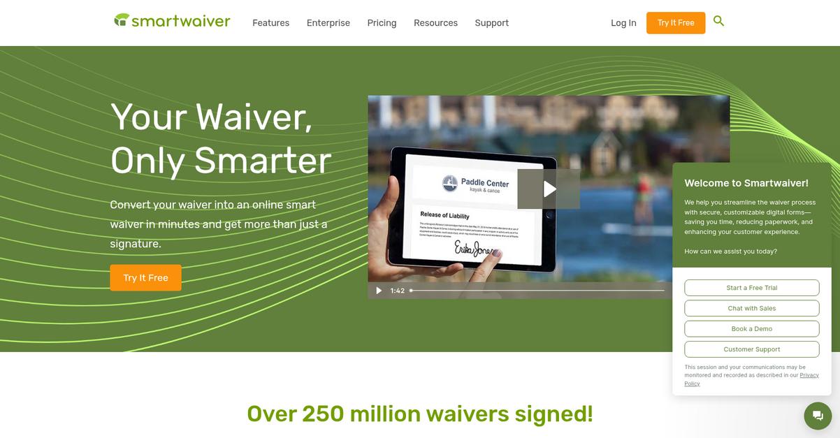 Smartwaiver Homepage