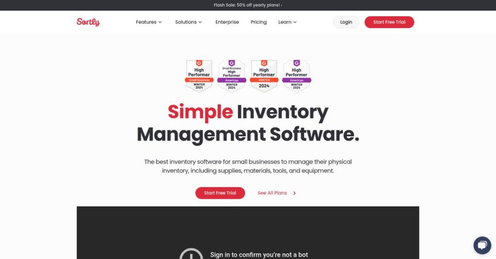 Sortly Homepage