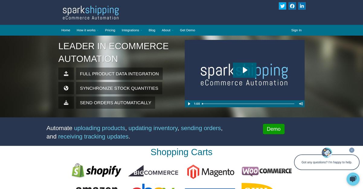 Spark Shipping Homepage