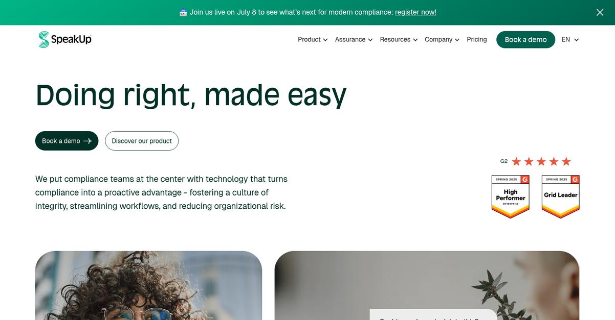 Speak Up Homepage