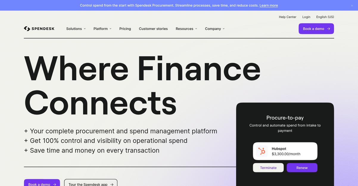 Spendesk Homepage