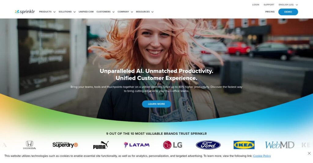 Sprinklr Homepage