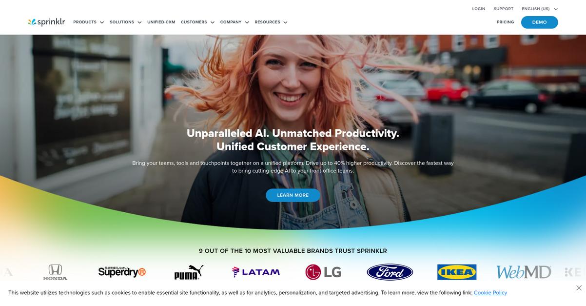 Sprinklr Homepage