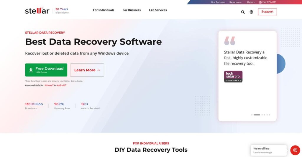 Stellar Data Recovery Homepage