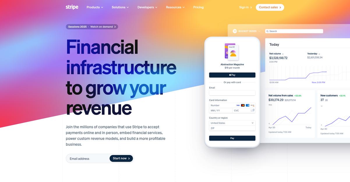 Stripe Homepage