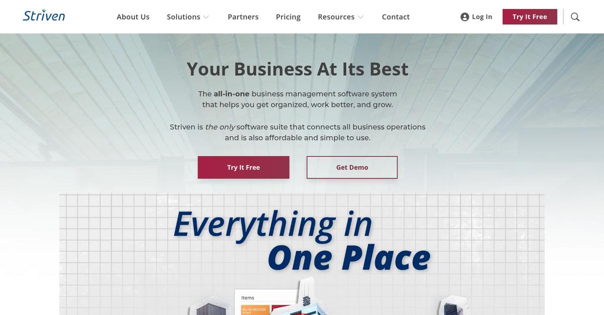 Striven Homepage