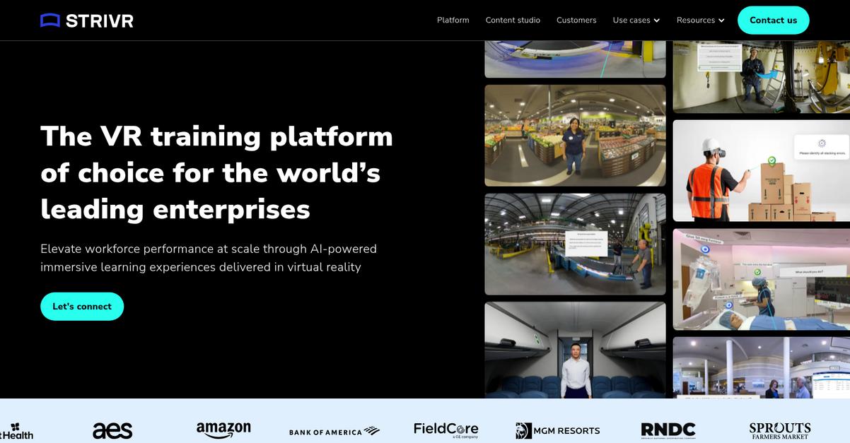 Strivr Homepage