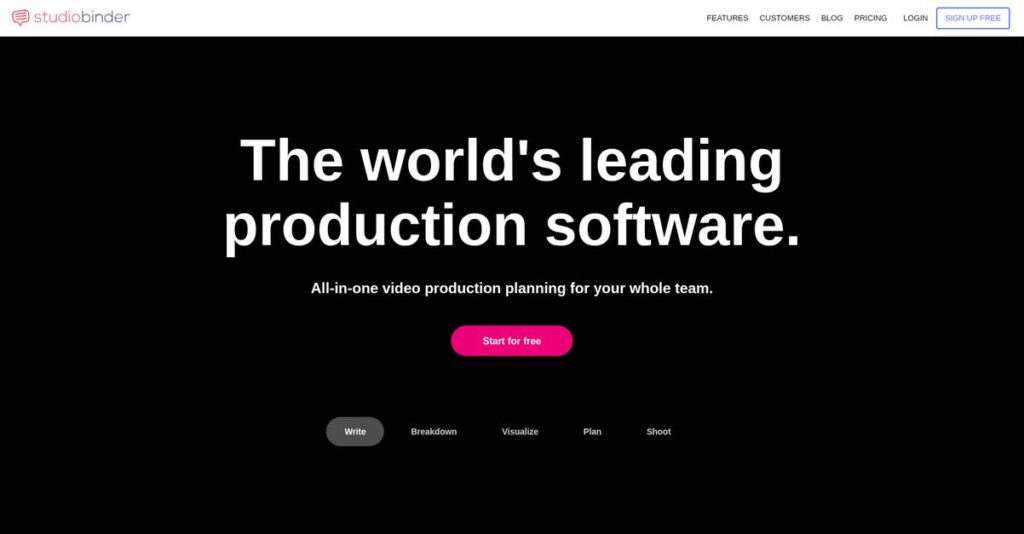 StudioBinder Homepage