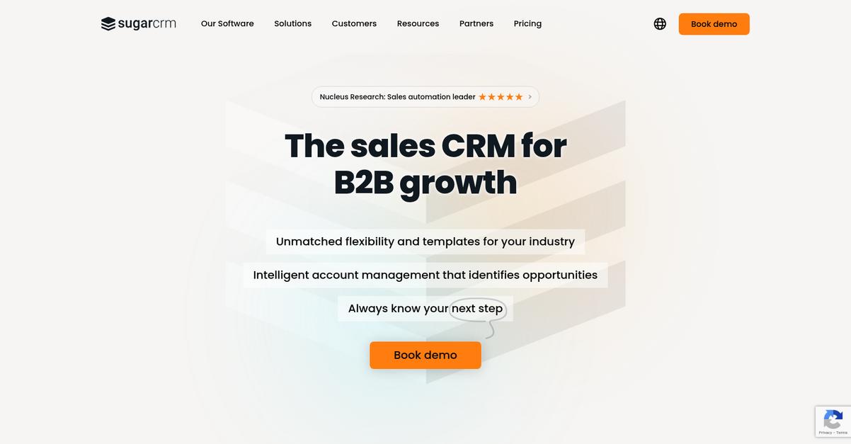 Sugar Crm Homepage