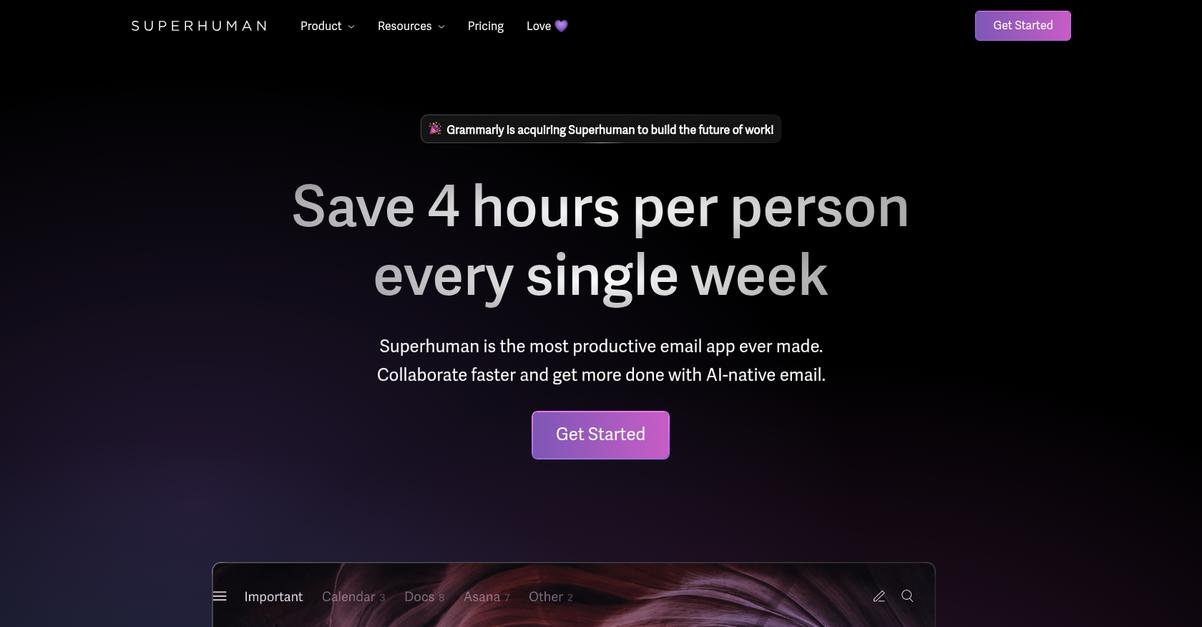 Superhuman Homepage