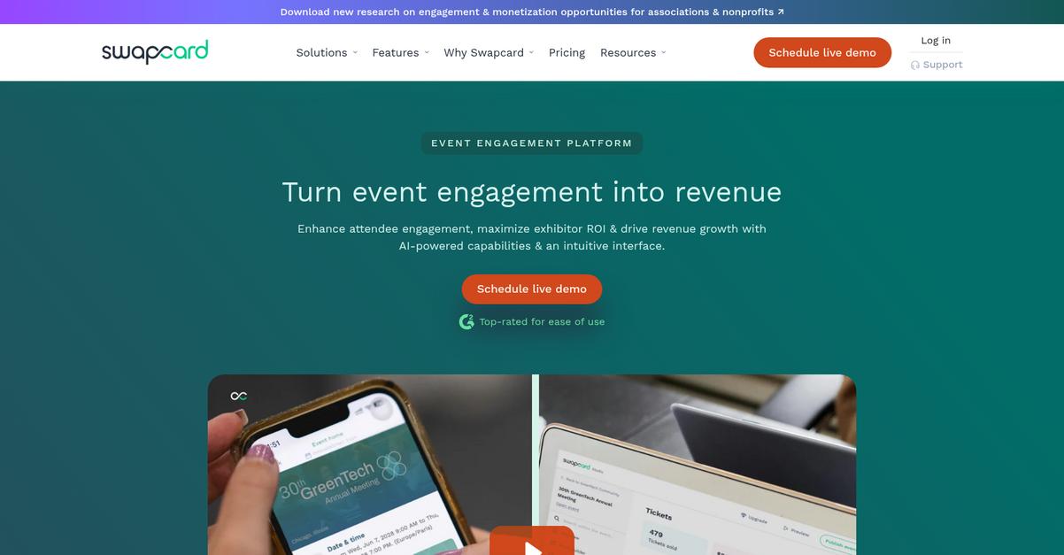 Swapcard Homepage