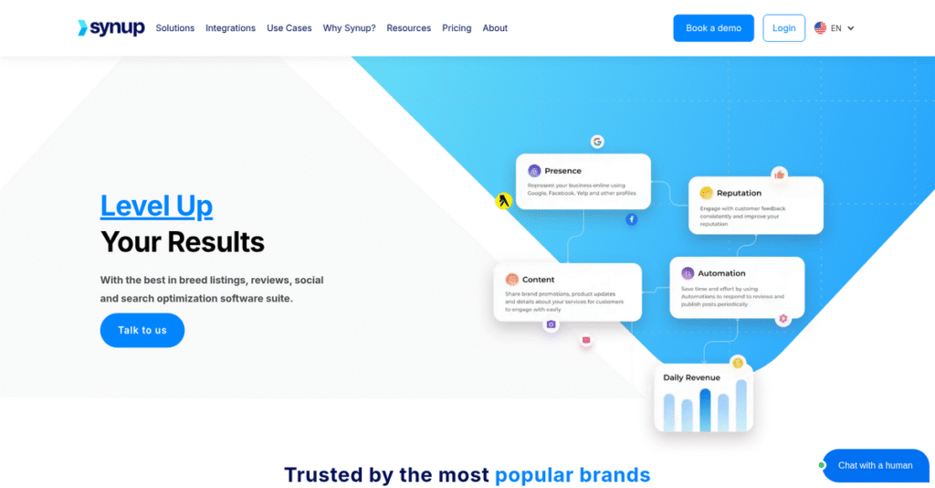 Synup Homepage