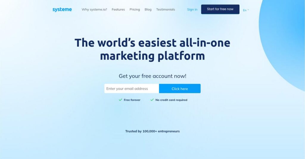 Systeme.io Homepage