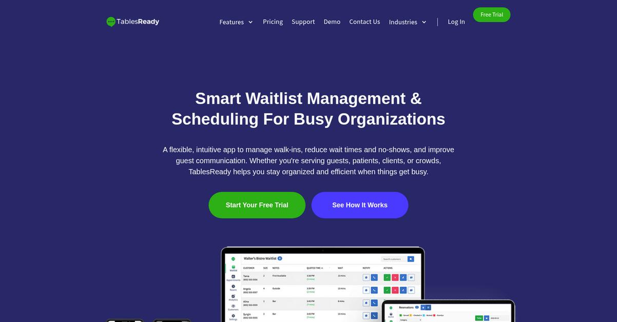 Tables Ready Homepage