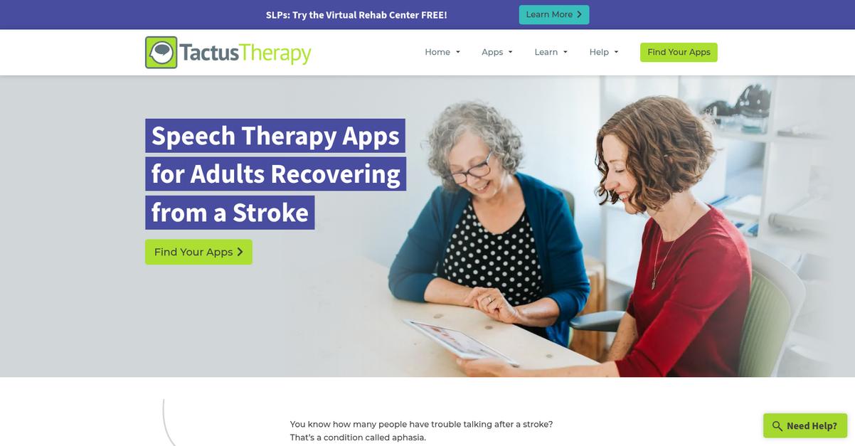 Tactus Therapy Homepage
