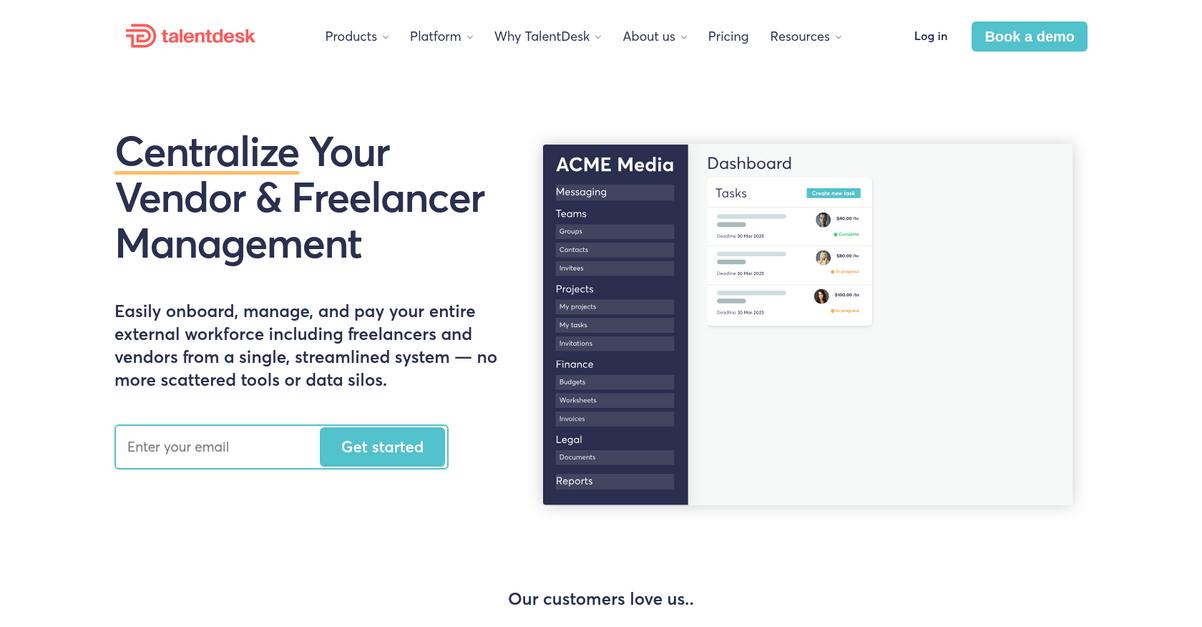 Talent Desk Homepage