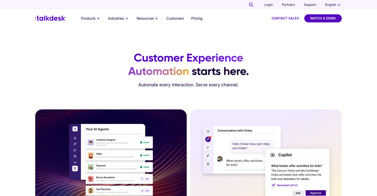 Talkdesk Homepage