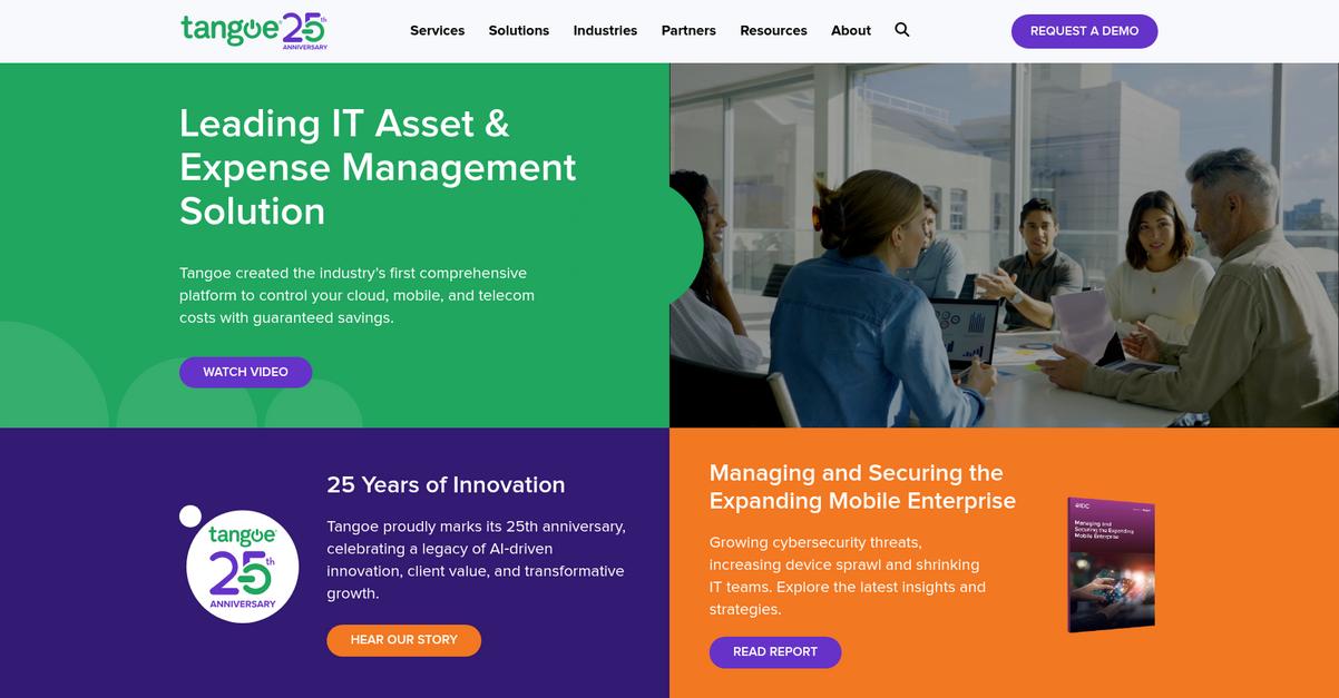 Tangoe Homepage