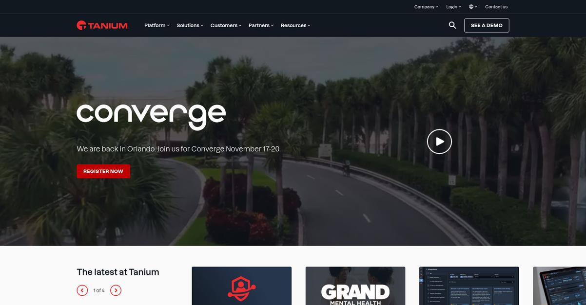 Tanium Homepage