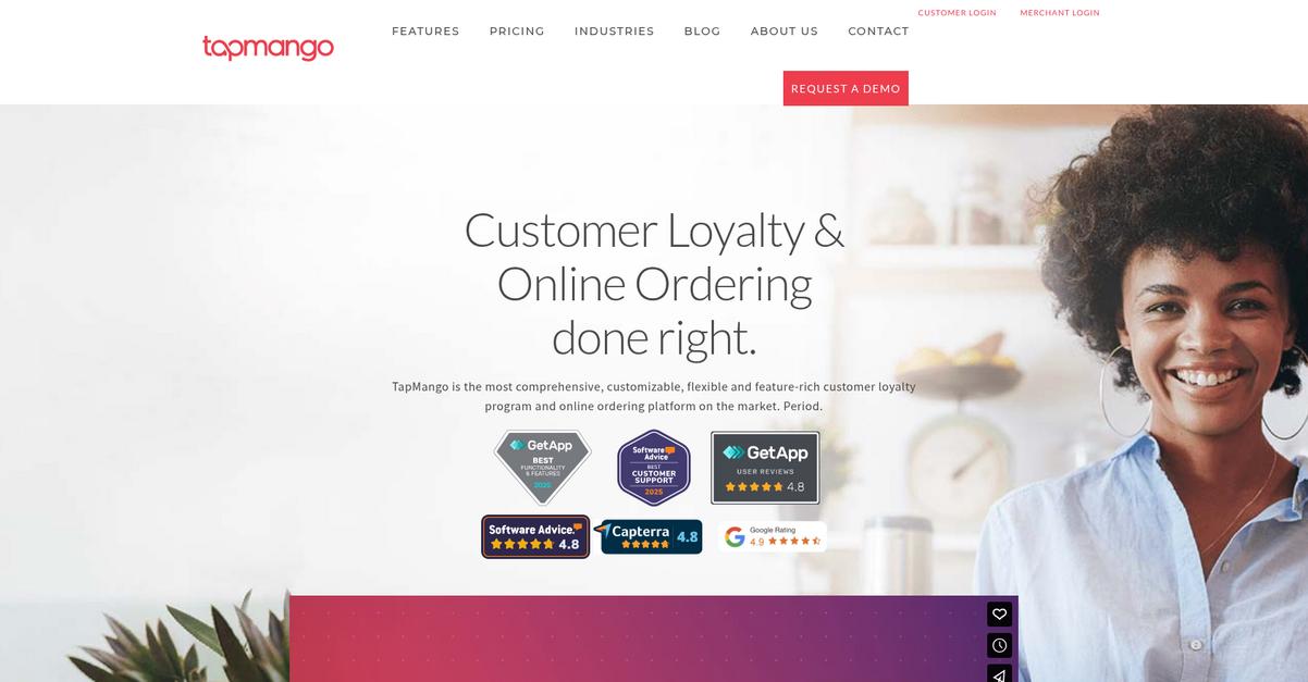 Tap Mango Homepage