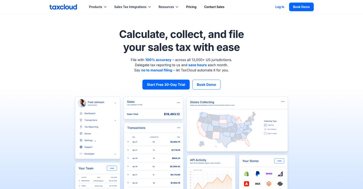 Tax Cloud Homepage