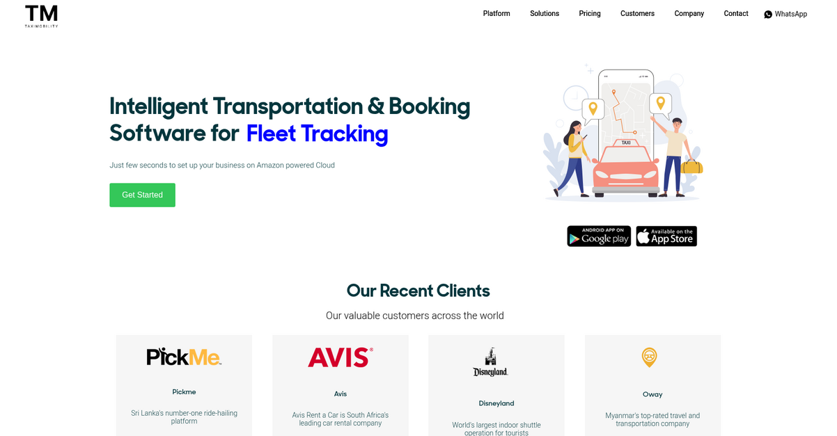 Taxi Mobility Homepage