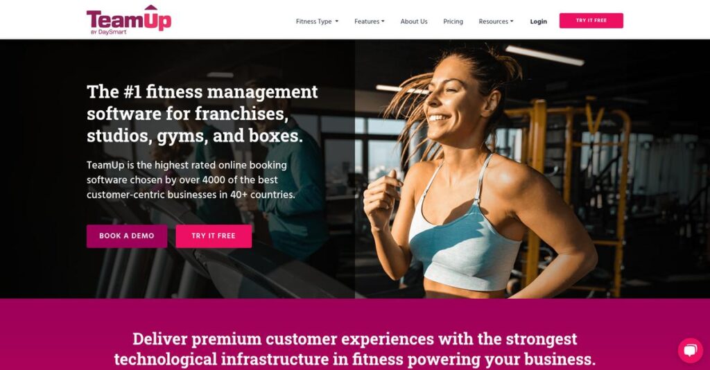 TeamUp Homepage