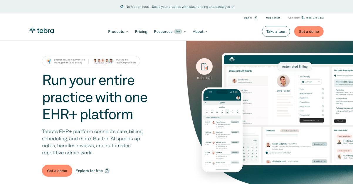 Tebra Homepage