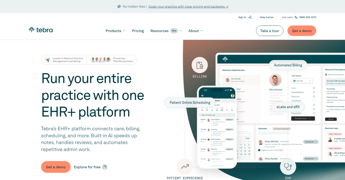 Tebra Homepage