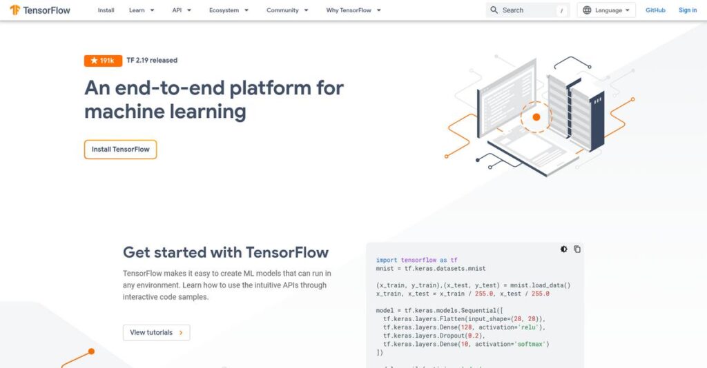 TensorFlow Homepage