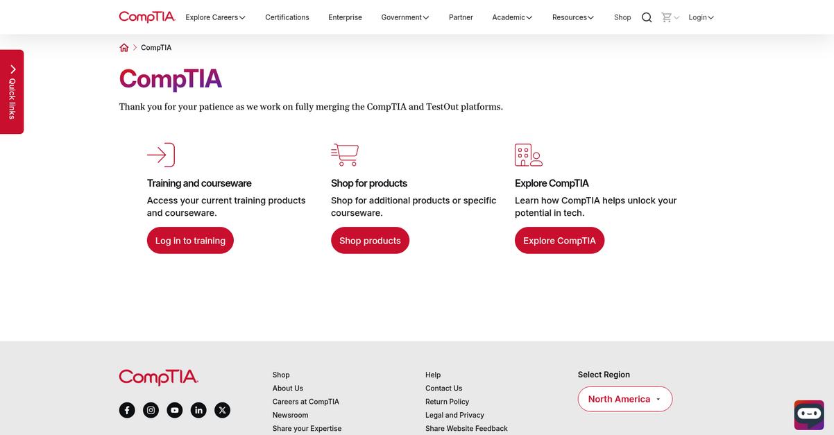 Test Out Homepage