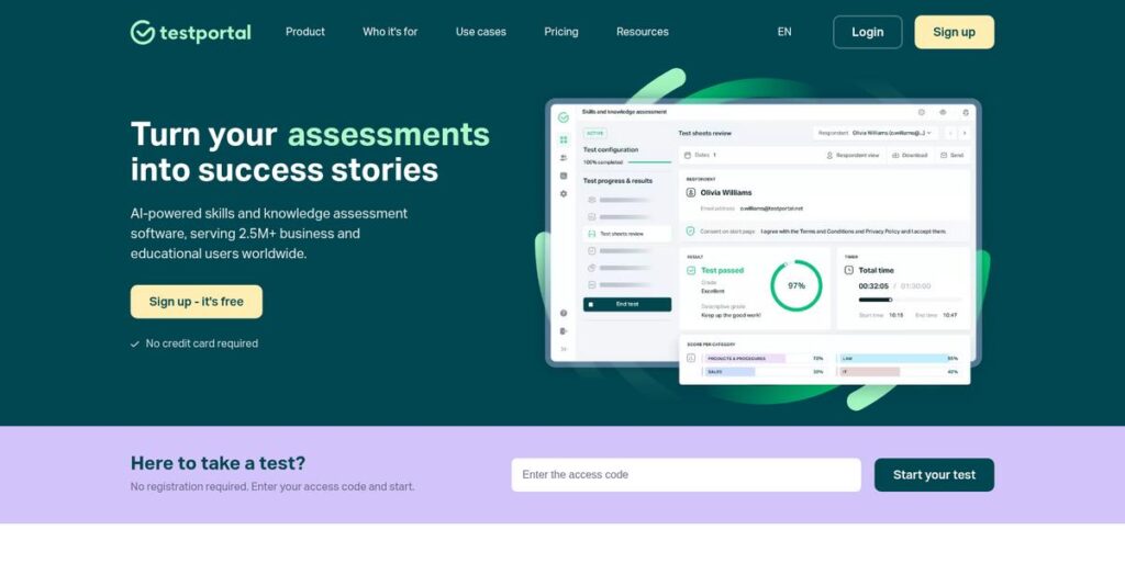 Testportal Homepage