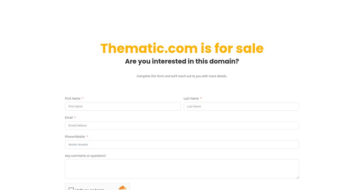 Thematic Homepage 1