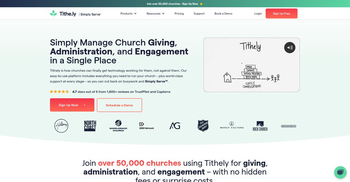 Tithe.Ly Homepage