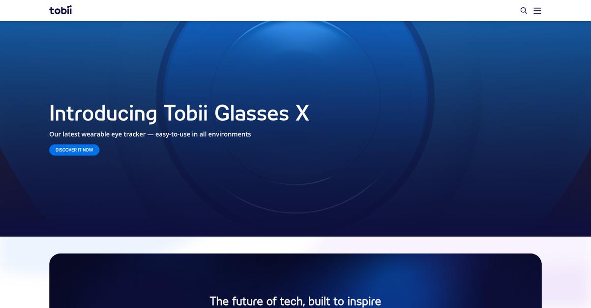 Tobii Homepage