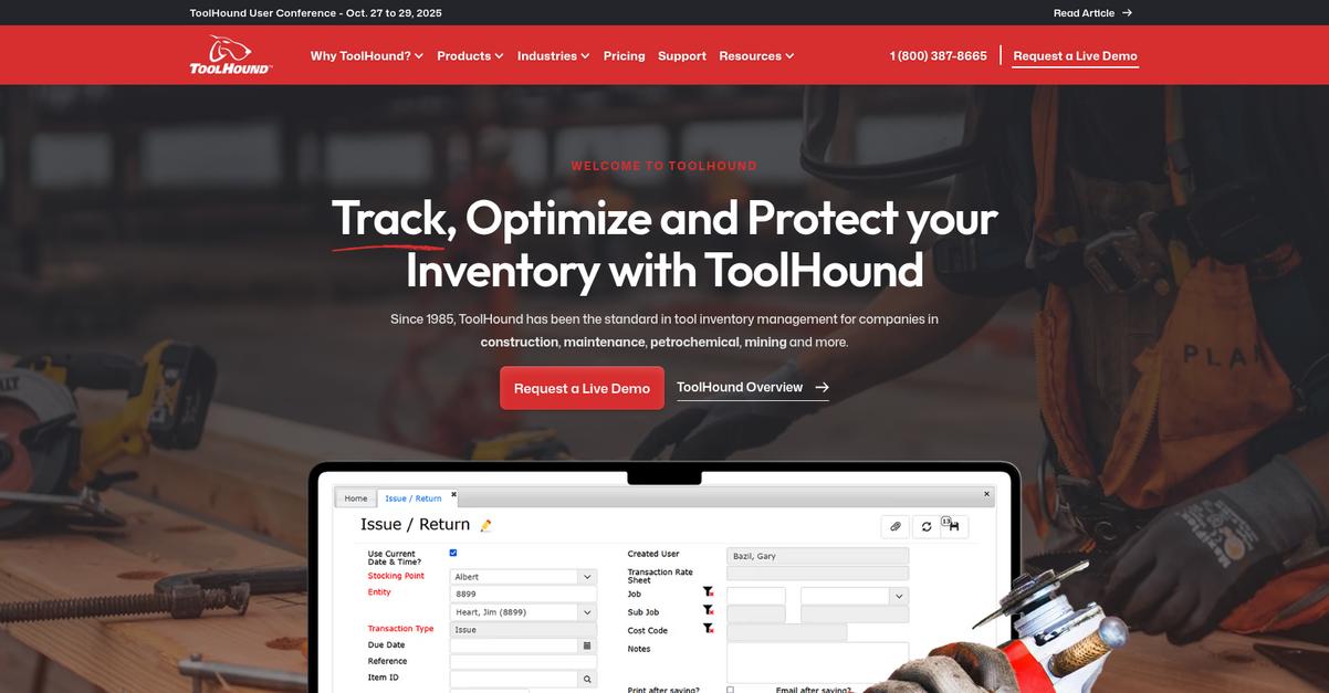 Tool Hound Homepage