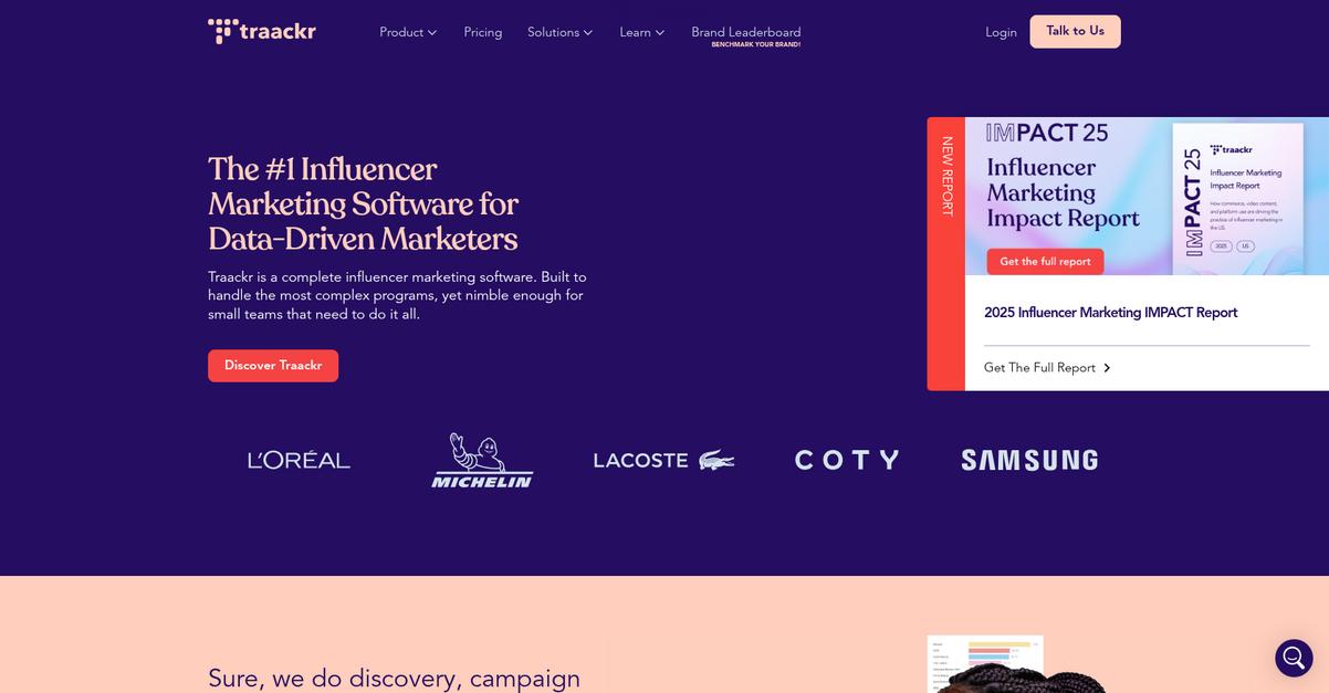 Traackr Homepage