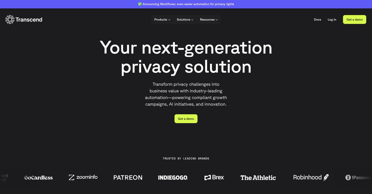 Transcend Homepage