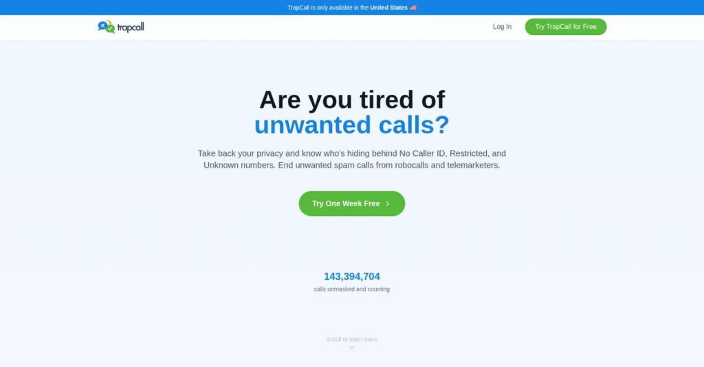 TrapCall Homepage