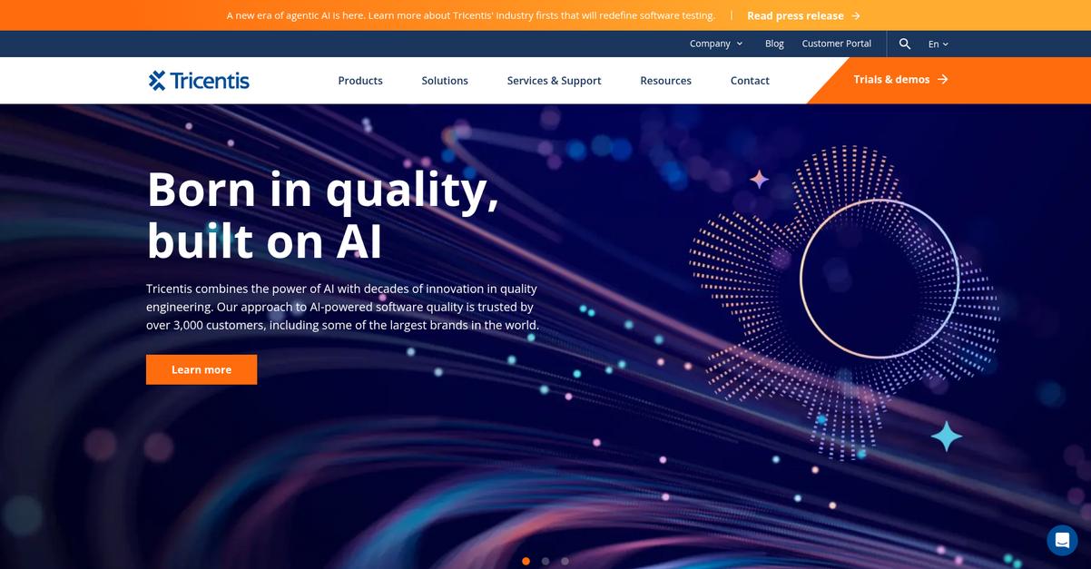 Tricentis Homepage